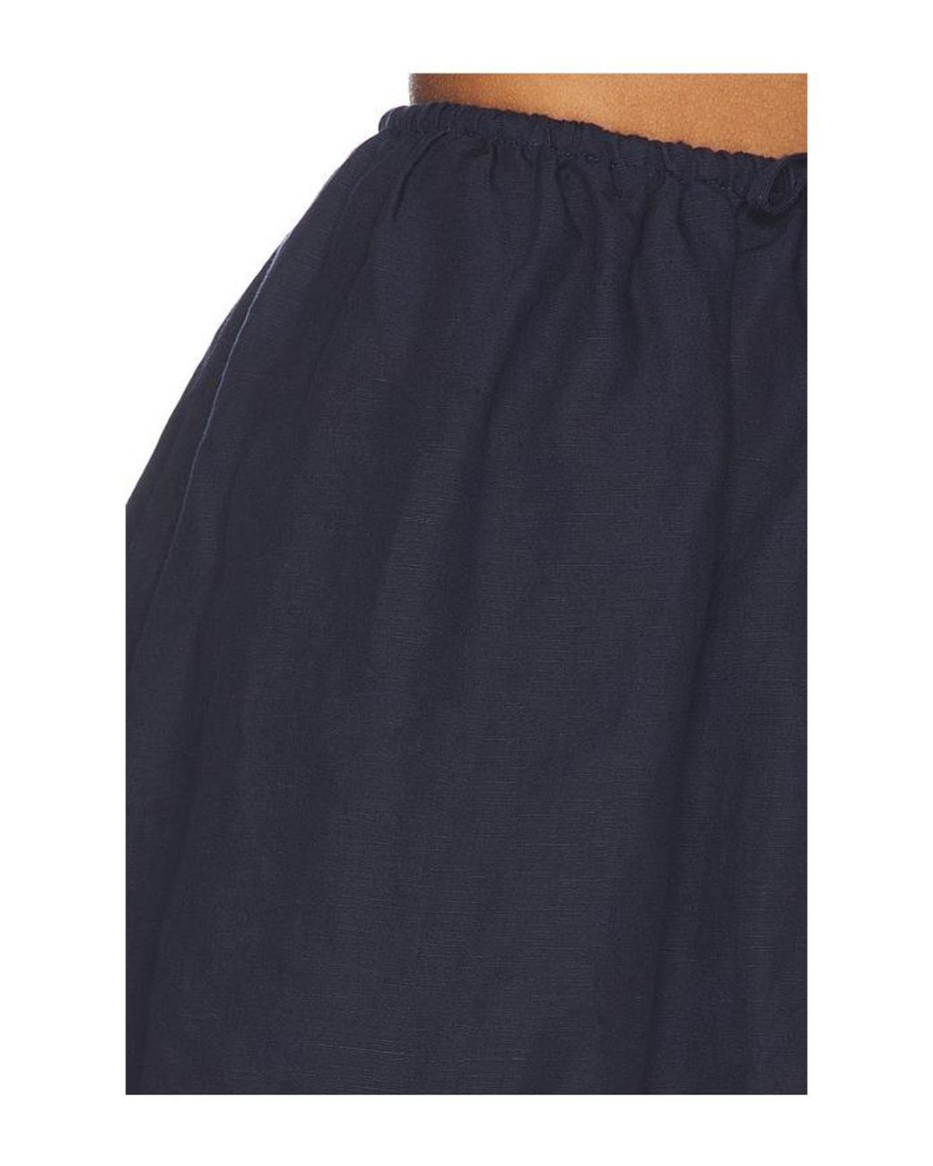 Onia Blue Air Linen Bubble Mini Skirt