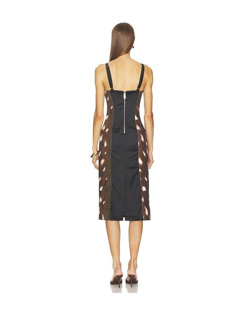 Vaillant Black Drill Bustier Midi Dress