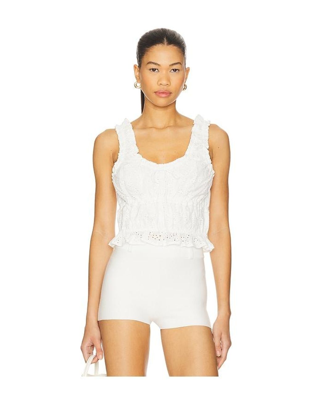 Astr White Kissel Top