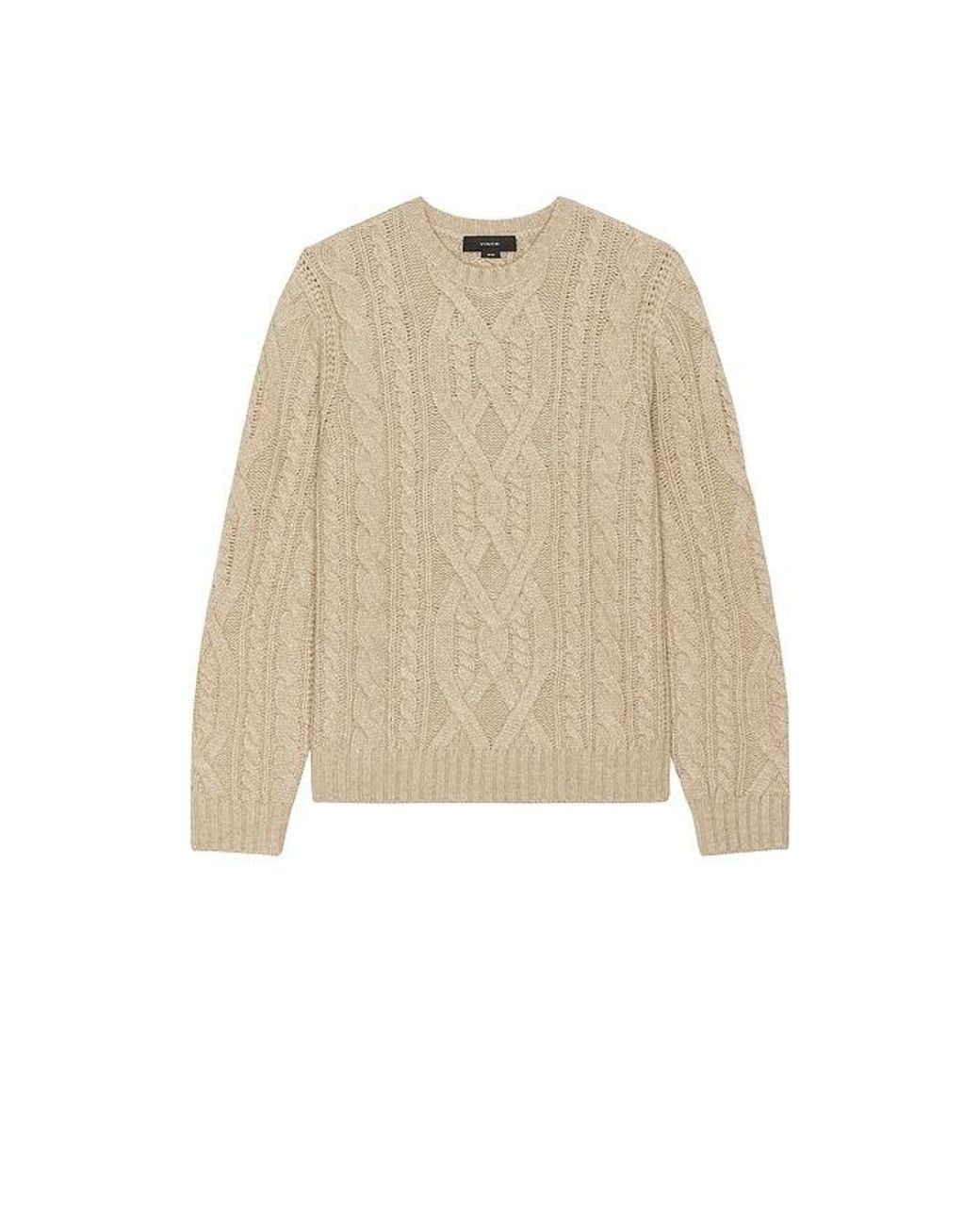 Vince Natural Long Sleeve Crew Sweater for men