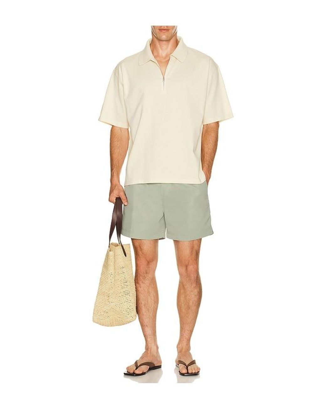 CHE Green Plain Tailored Swim Short for men