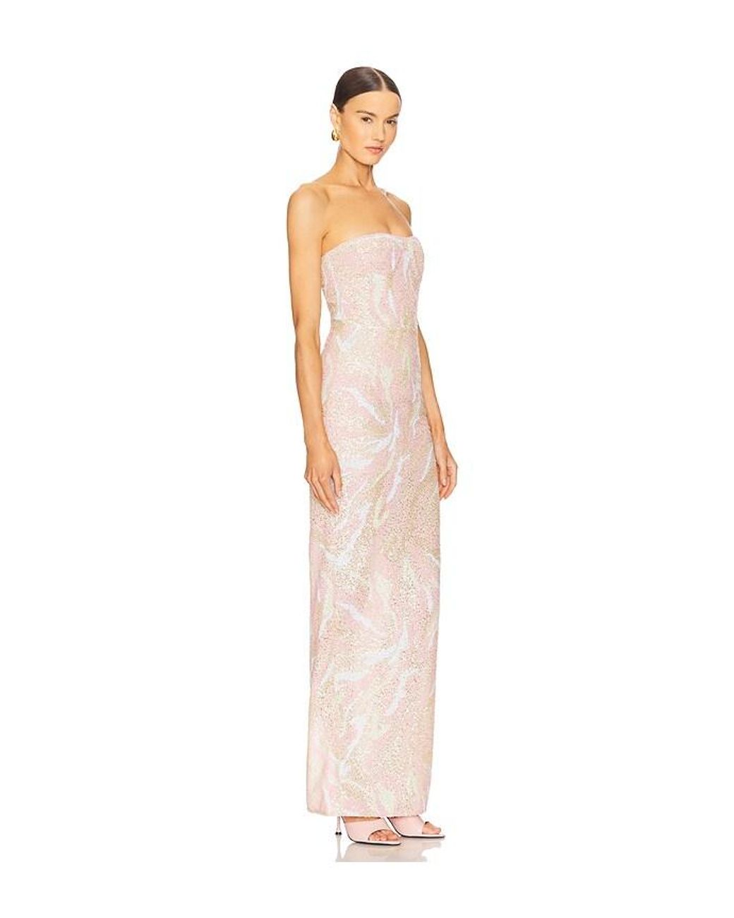 Bronx and Banco Dahlia Strapless Maxi Dress in White | Lyst