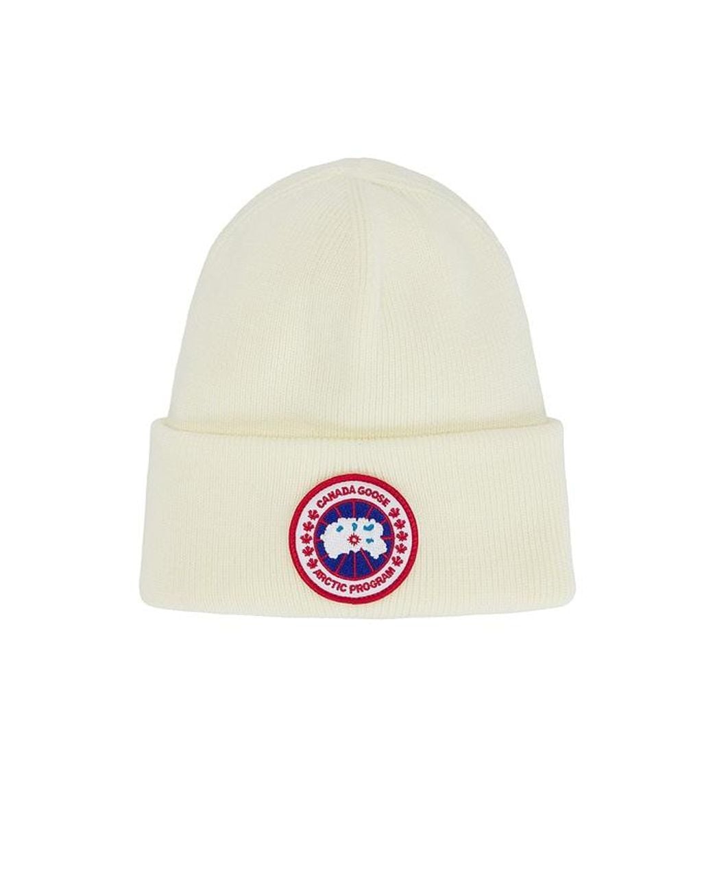 Canada Goose White Arctic Toque Beanie for men