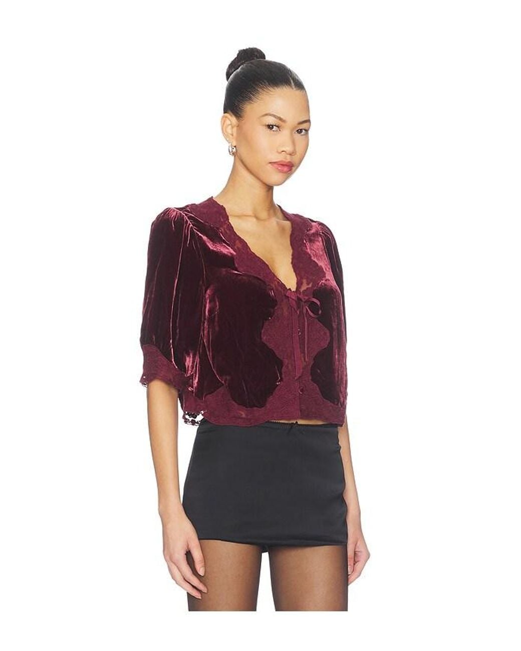 Rixo Red Ursula Top