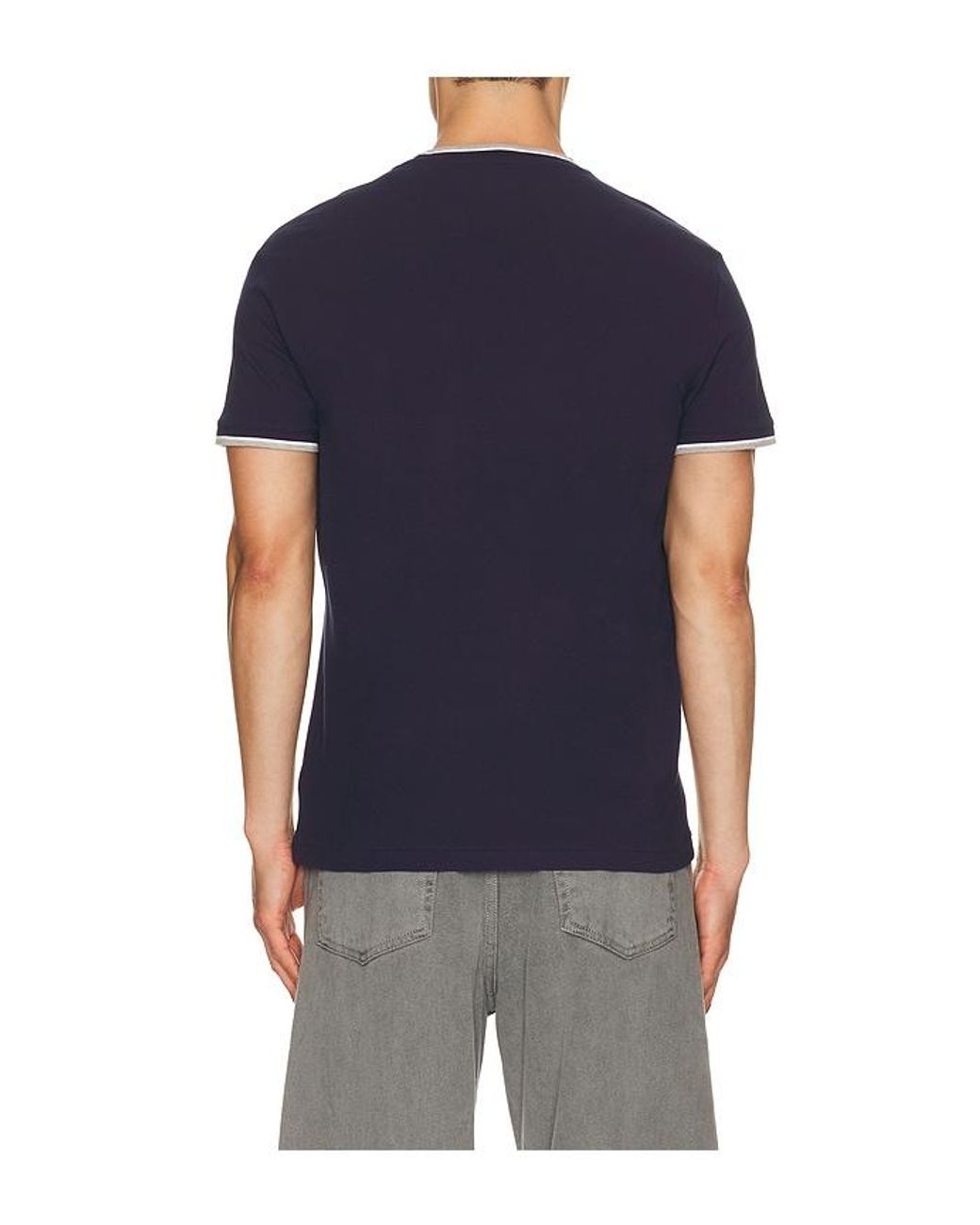 Polo Ralph Lauren Blue Short Sleeve Stretch Mesh Crewneck Tee With Tipping Collar for men