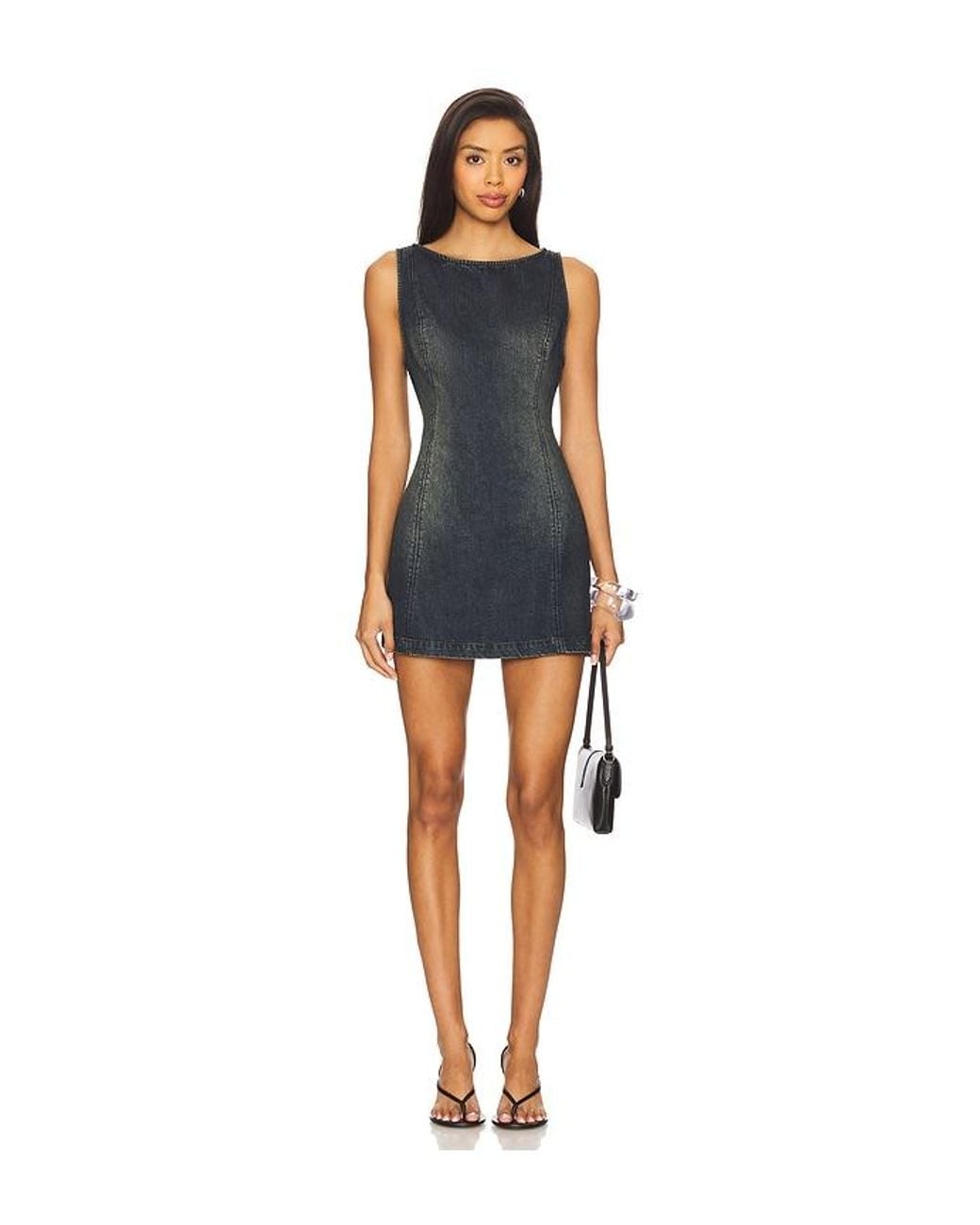 Free People Blue Atlas Denim Mini Dress