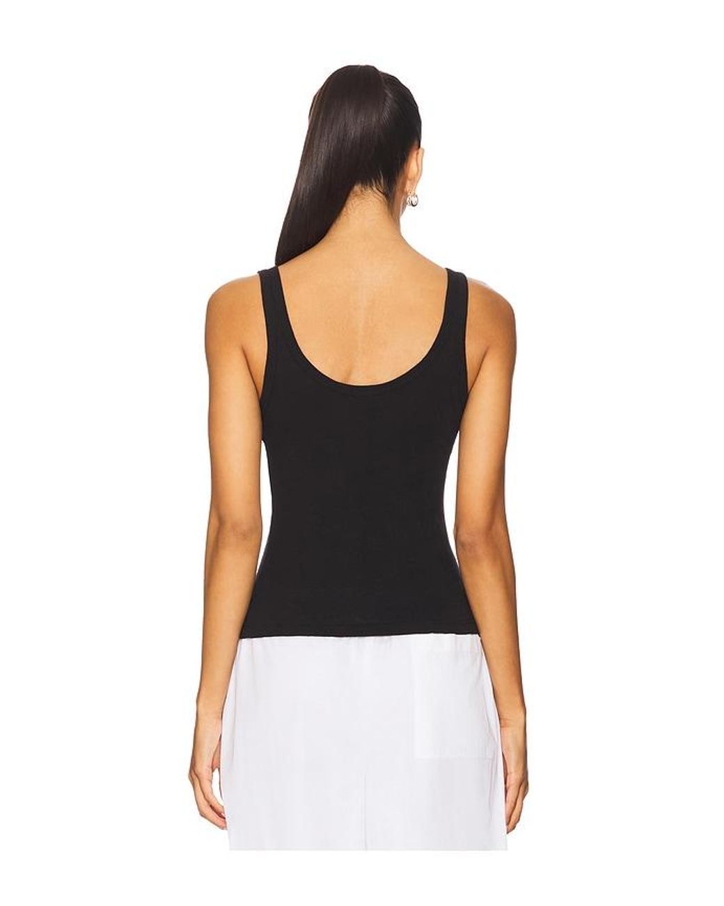 Leset Black Laura Scoop Neck Tank