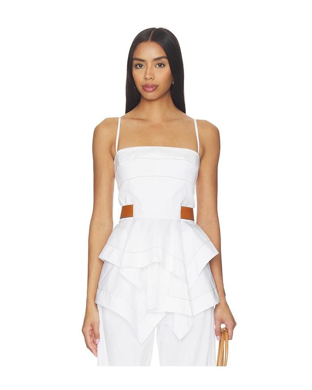 Amir Taghi White Alyson Top