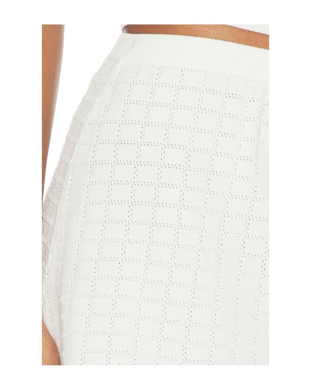SNDY'S White Aces Mini Skirt