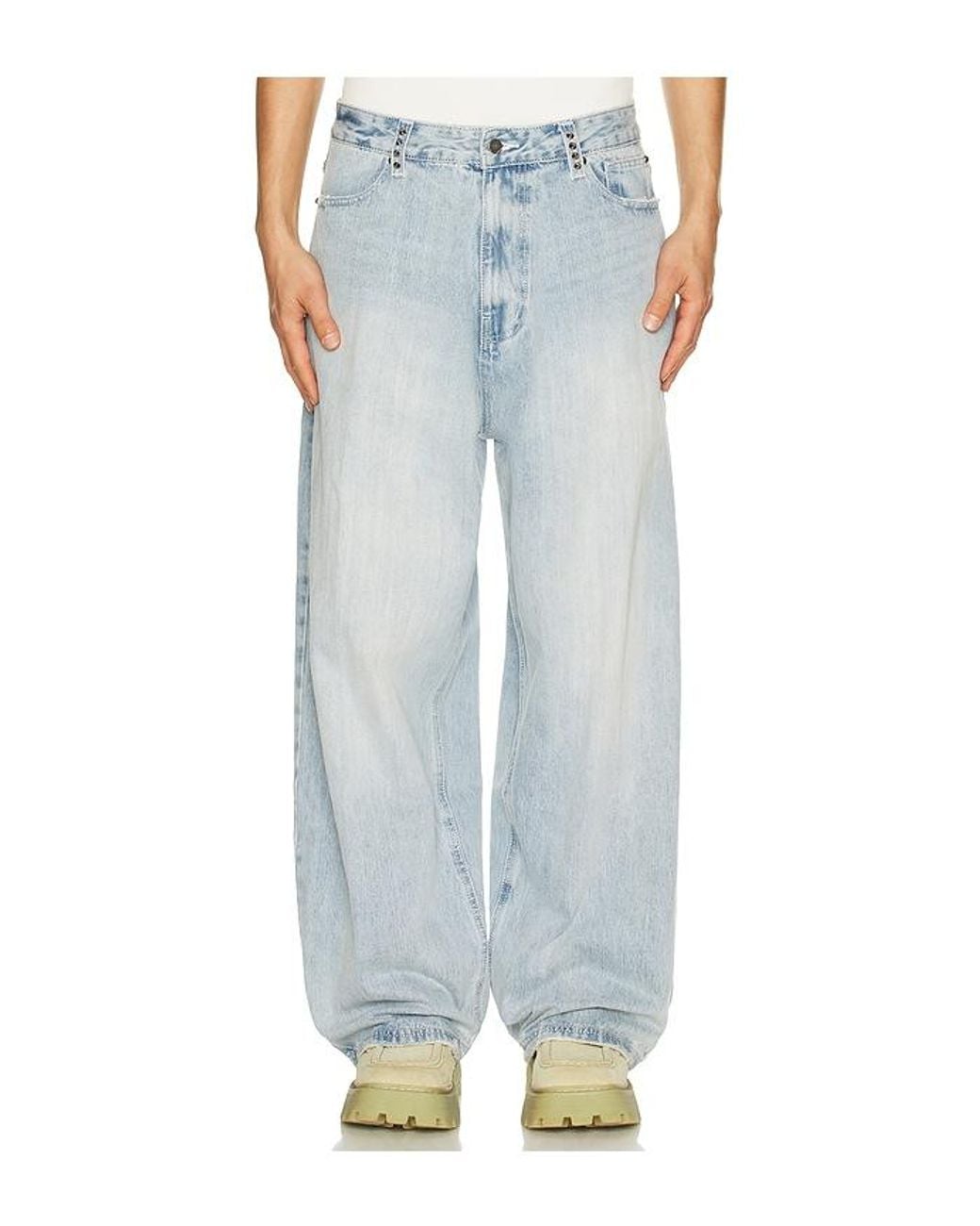 Jaded London Blue Applique Cross Xl Colossus Jeans for men