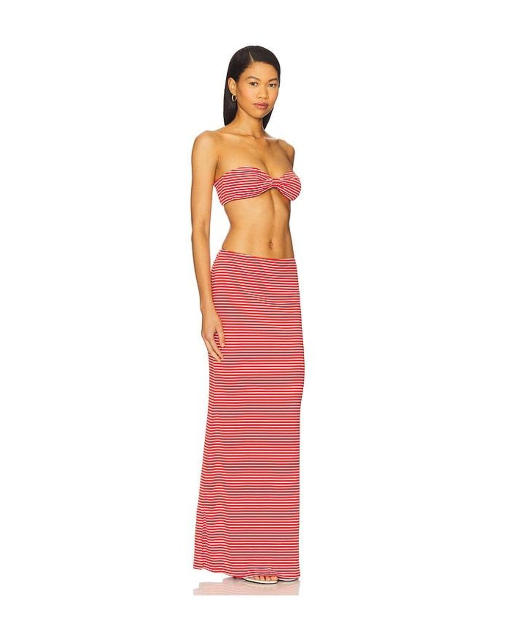 MORE TO COME Red Marcela Skirt Set