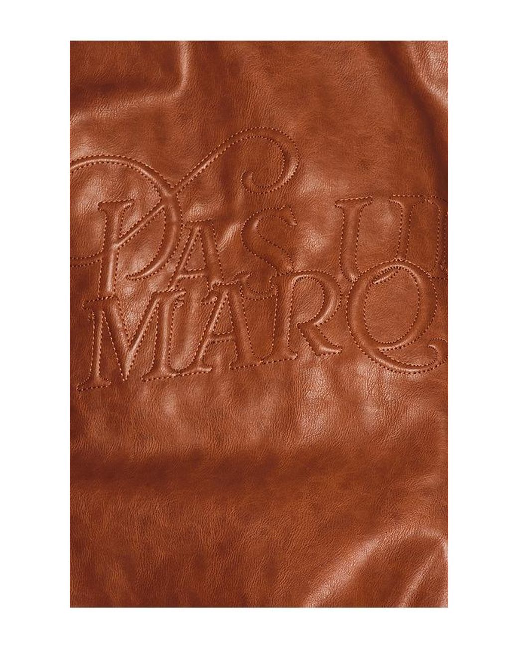 Pas Une Marque Orange Leather Jacket for men