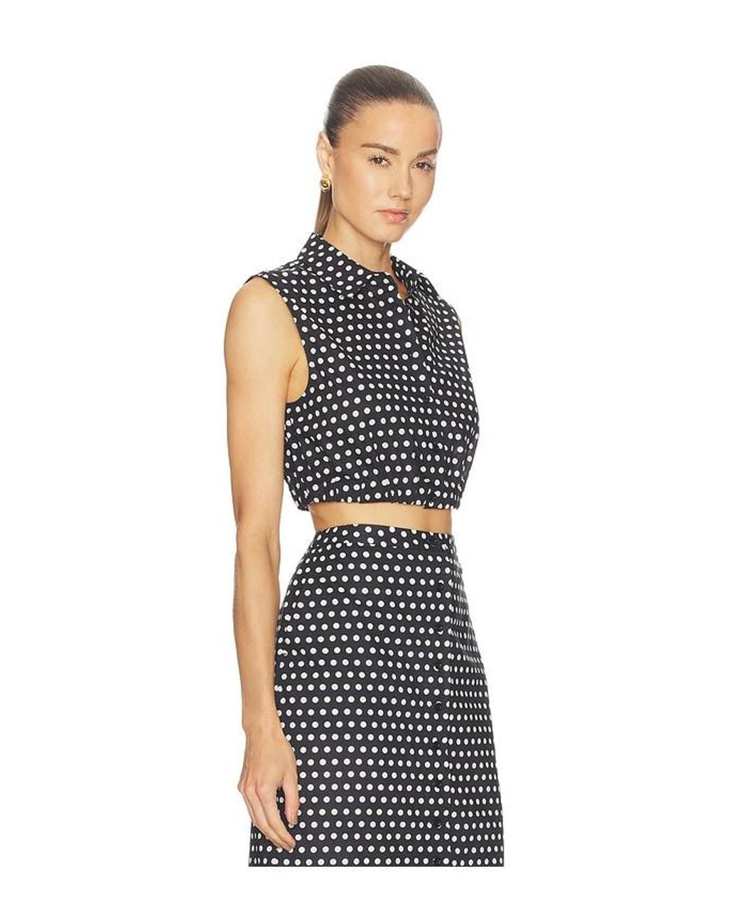 FRAME Blue The Polka Dot Top