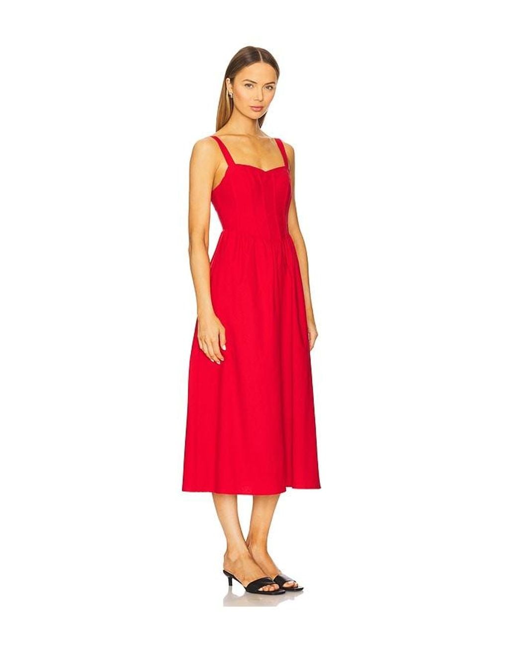 Astr Structured Linen Dress