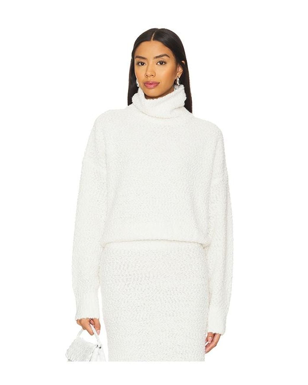 LPA White Evan Turtleneck Sweater