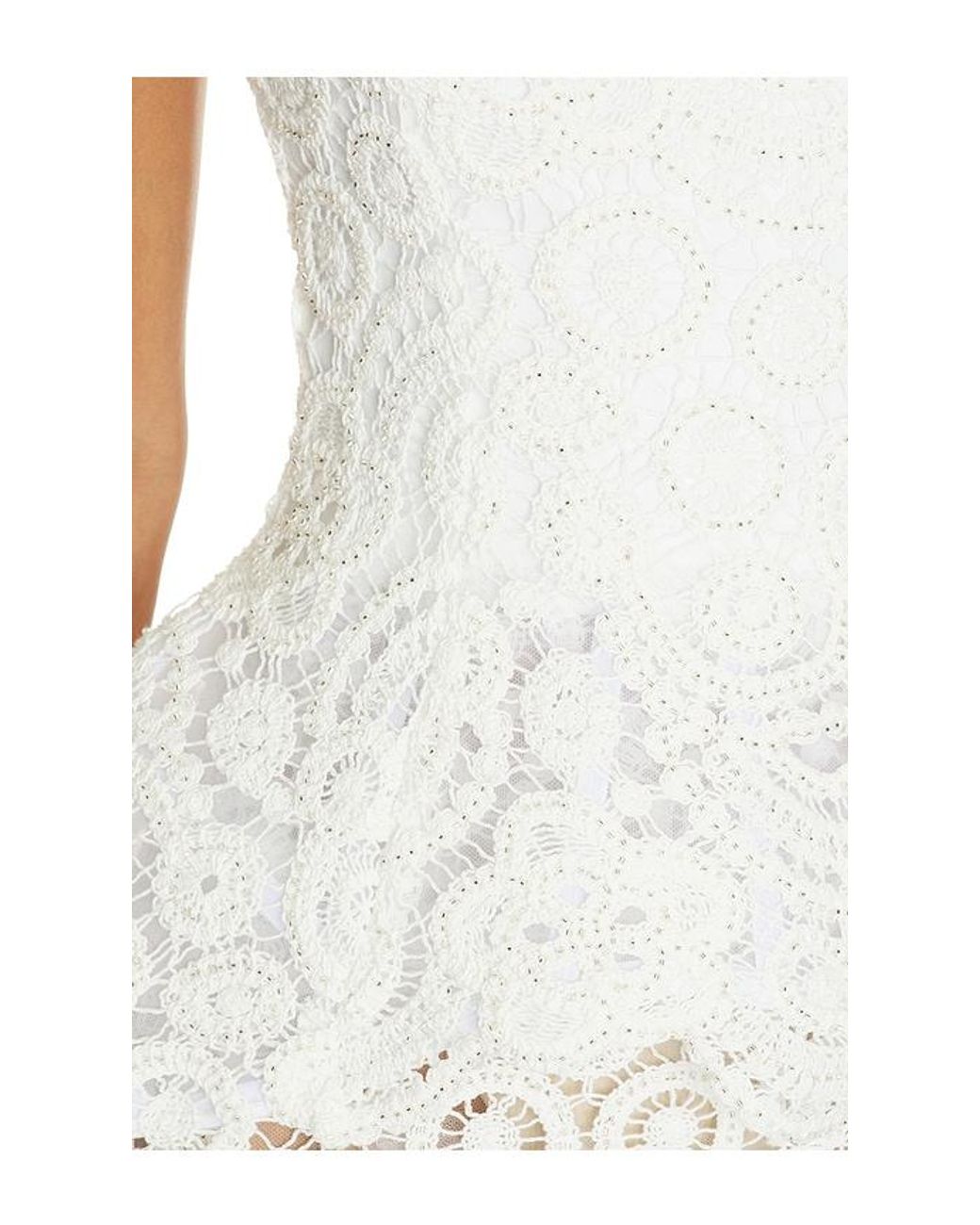 PATBO White Gal Embroidery Peplum Maxi Dress