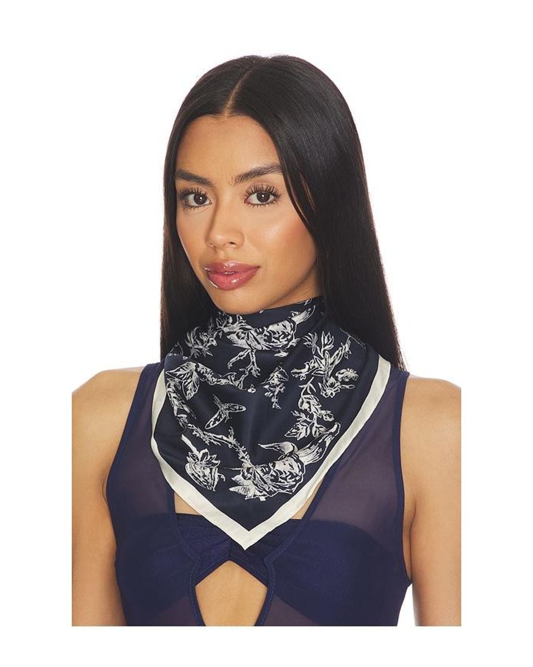 Lovers + Friends Black Emma Triangle Scarf