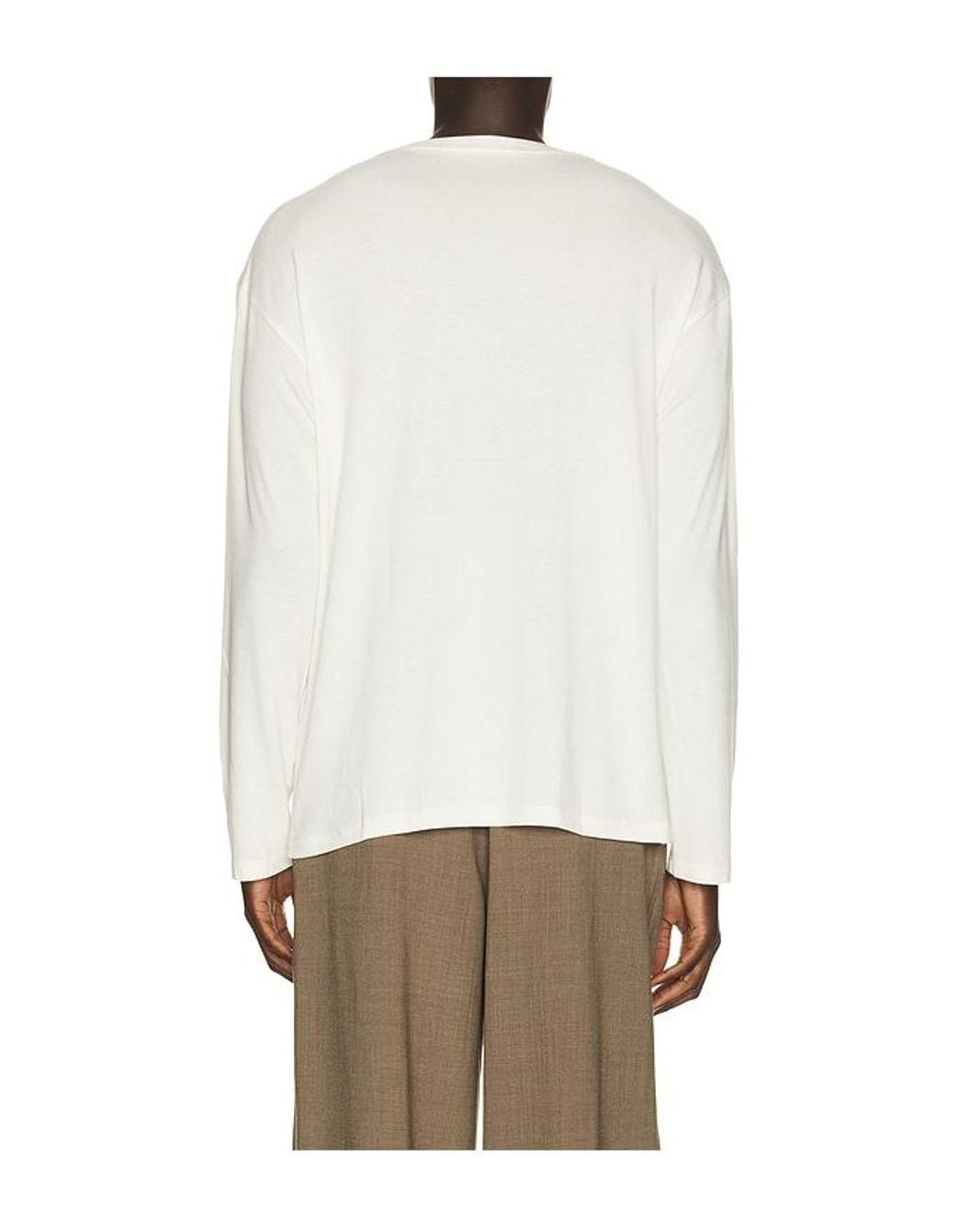 LE17SEPTEMBRE White Wool Blend Long Sleeve Tee Shirt for men
