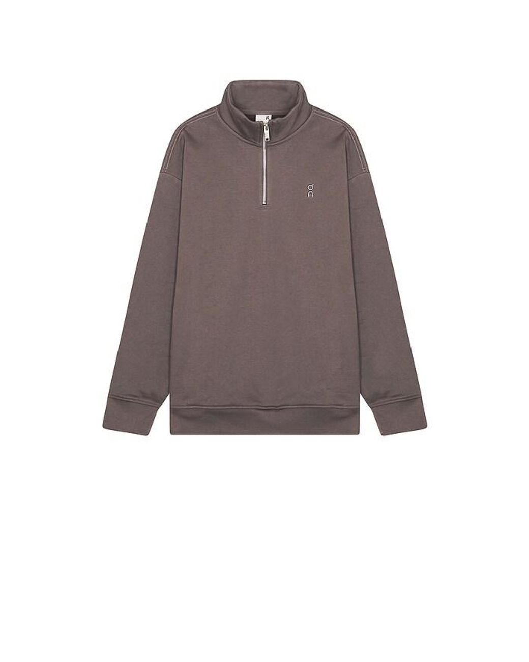On Shoes Brown Club Collective 1/4 Zip for men