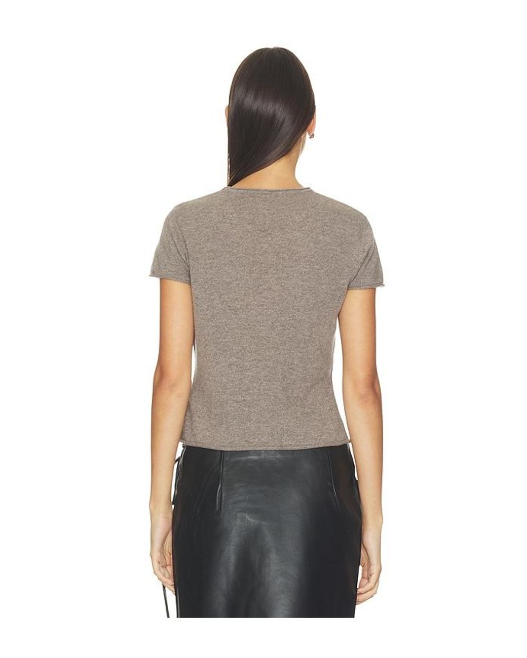 St. Agni Black Fine Merino Wool Baby Tee