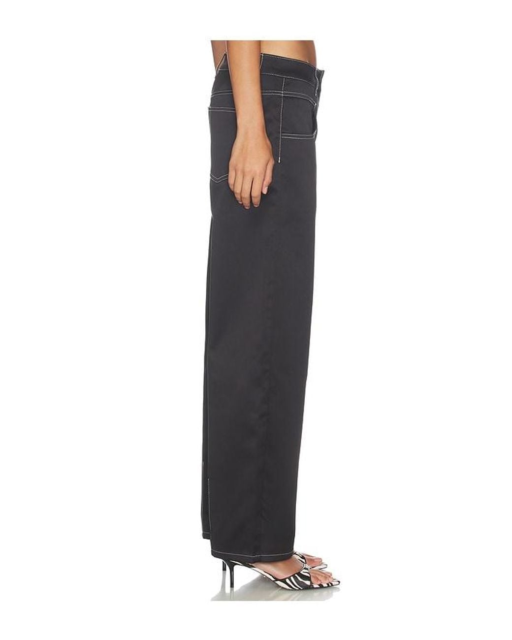Lioness Black Serenity Satin Pant
