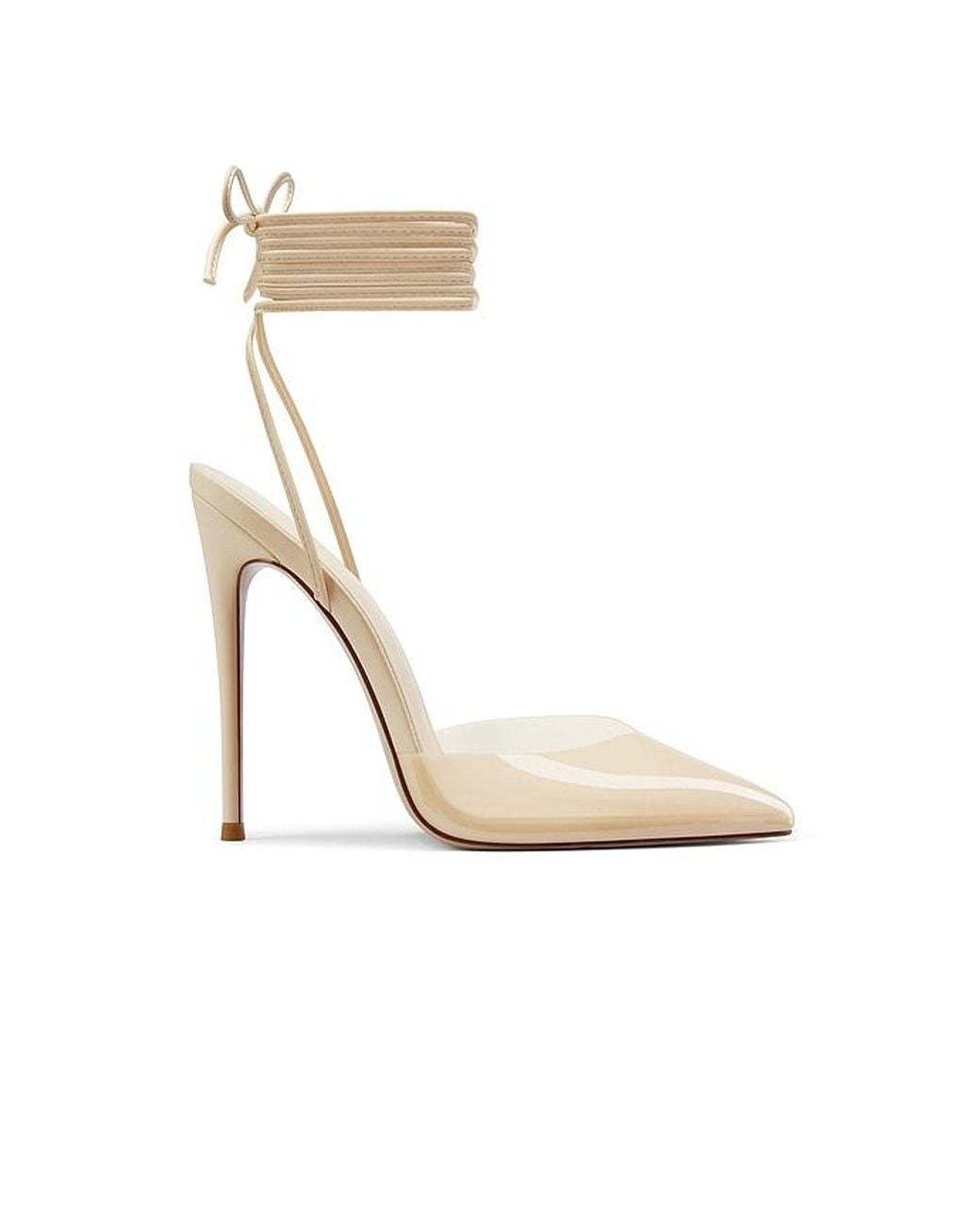 Femme LA White Luisa Lace Up Pump