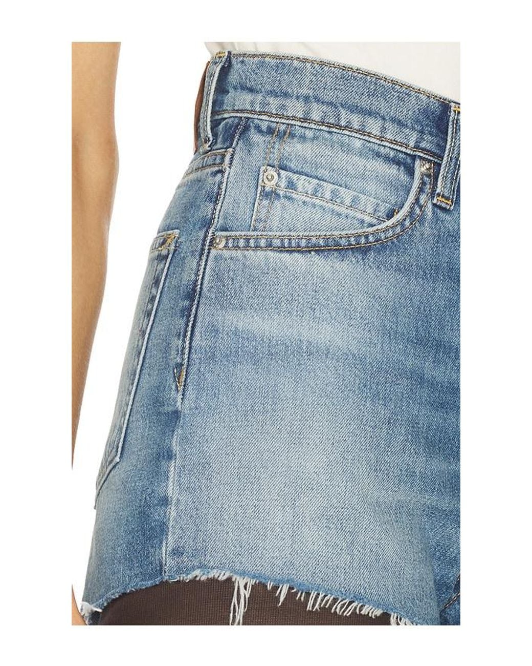 GRLFRND Blue Nadia V Front Short