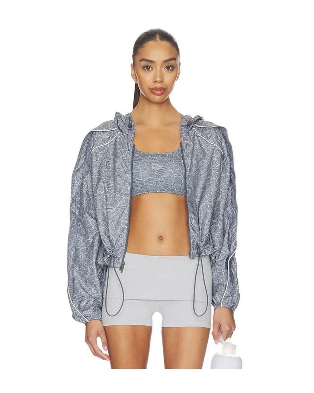 Adidas By Stella McCartney Blue Running Print Jacket