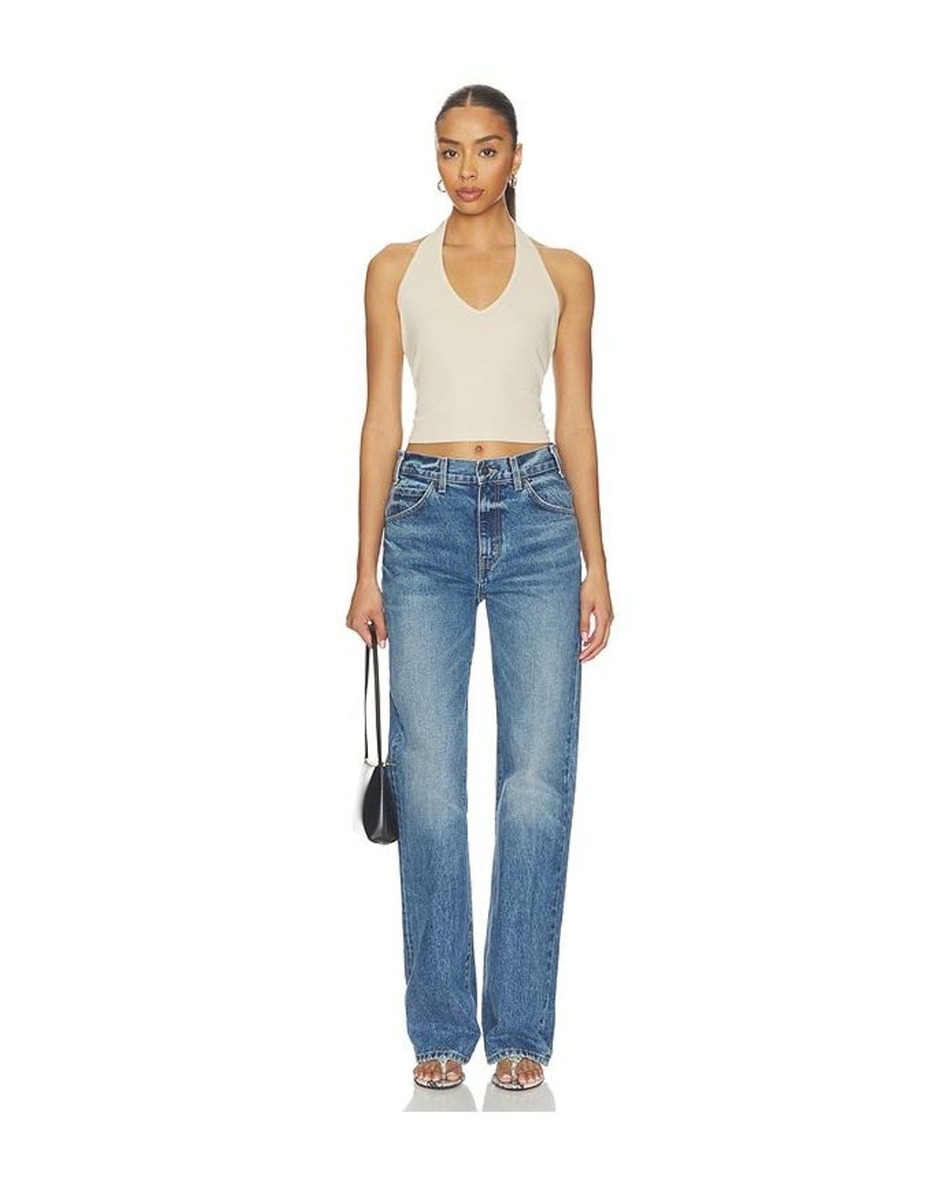 Nili Lotan Blue Britt Halter Top