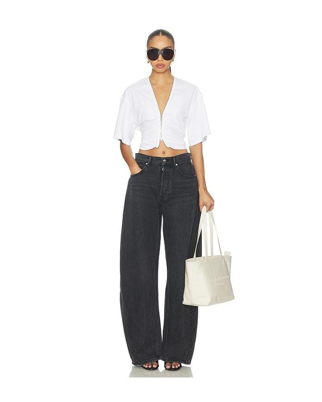 Alexander Wang Blue Blow Up Jean With Crystal Pockets