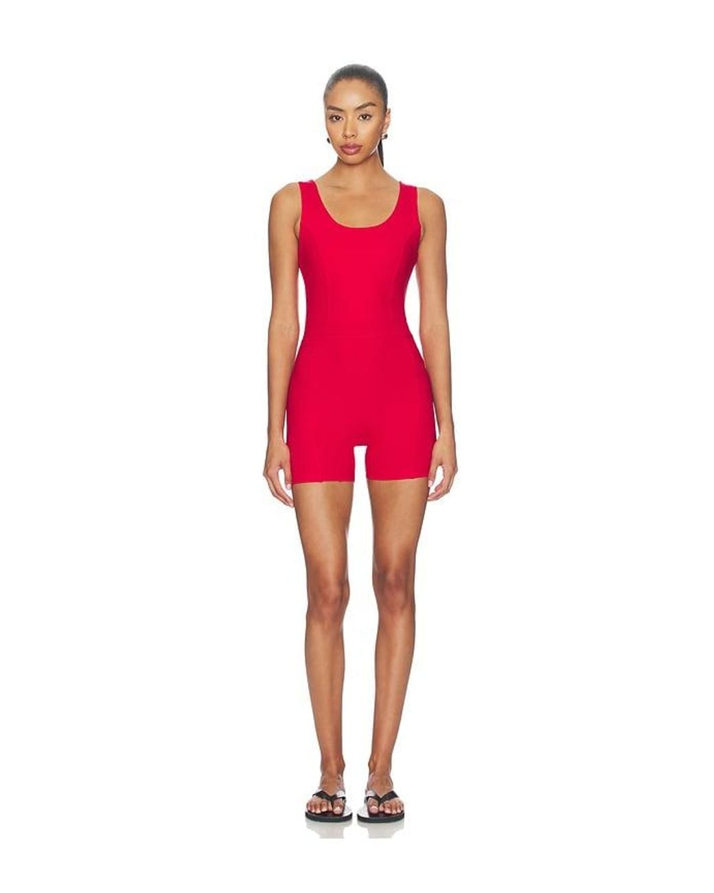 Year Of Ours Red Ribbed Johanna Onesie