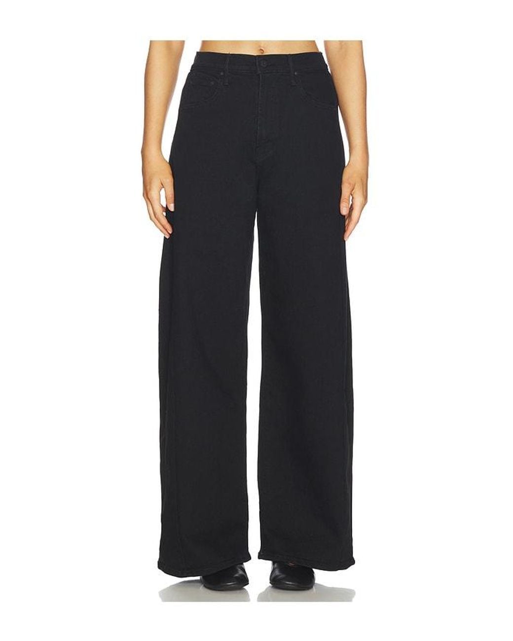 Mother Black The Pipe-Dream Zip Sneak Jeans