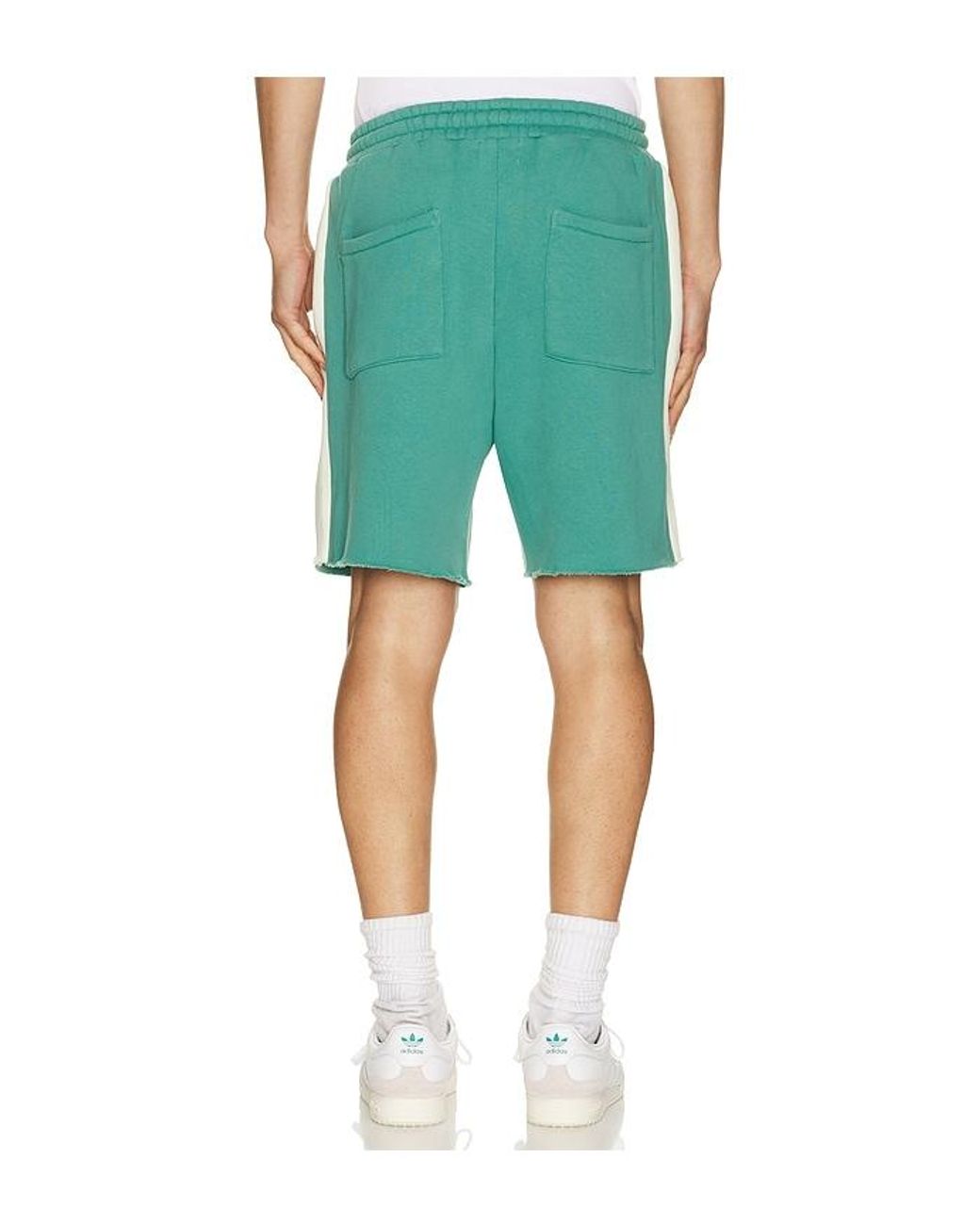 DIET STARTS MONDAY Green Fleece Panel Shorts for men