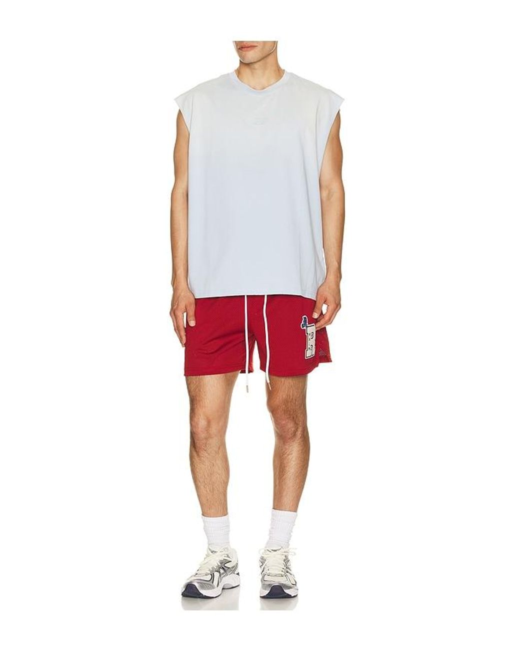 Ryoko Rain White Sun Faded Sleeveless Tank for men