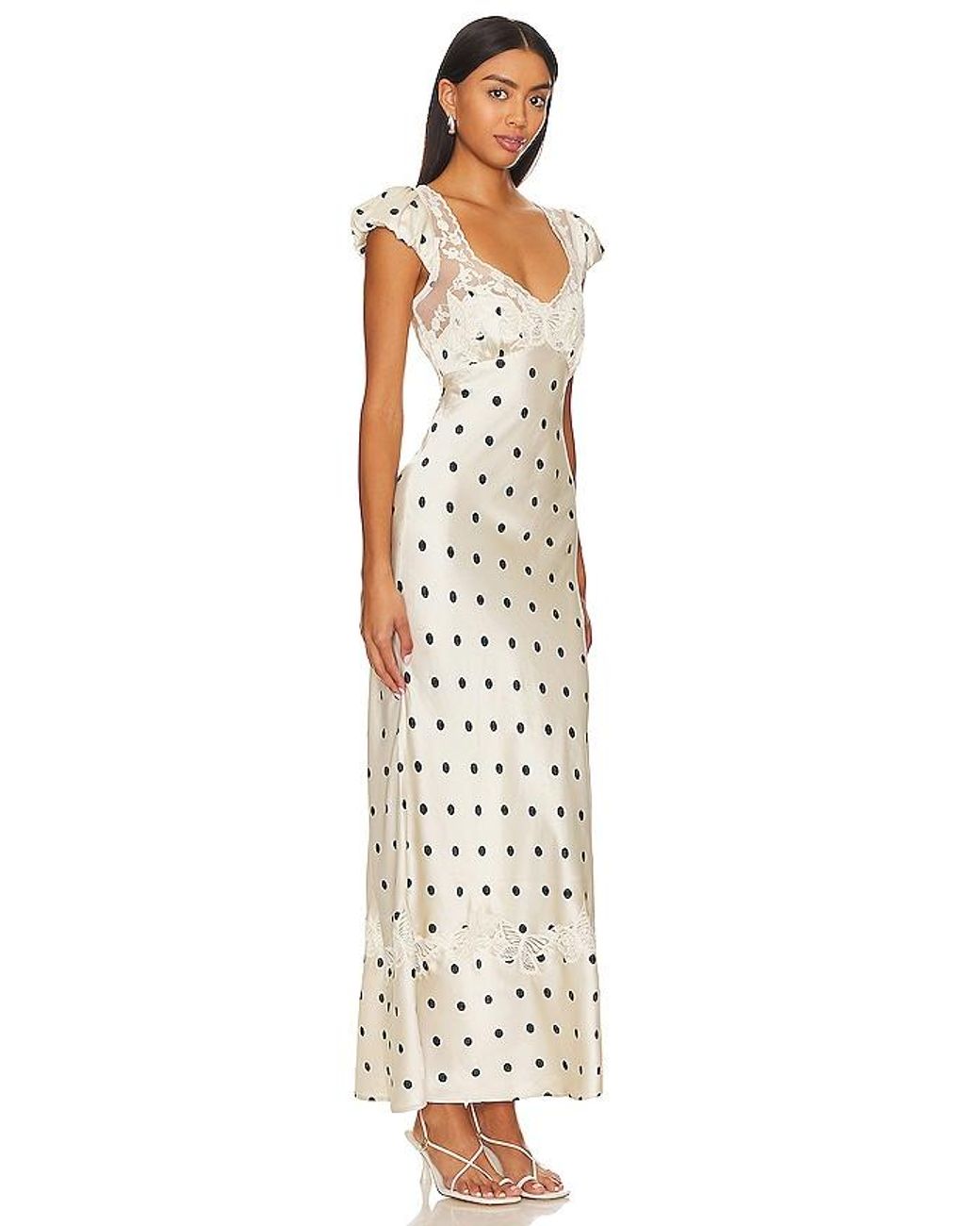 Free People White Butterfly Babe Midi Dress