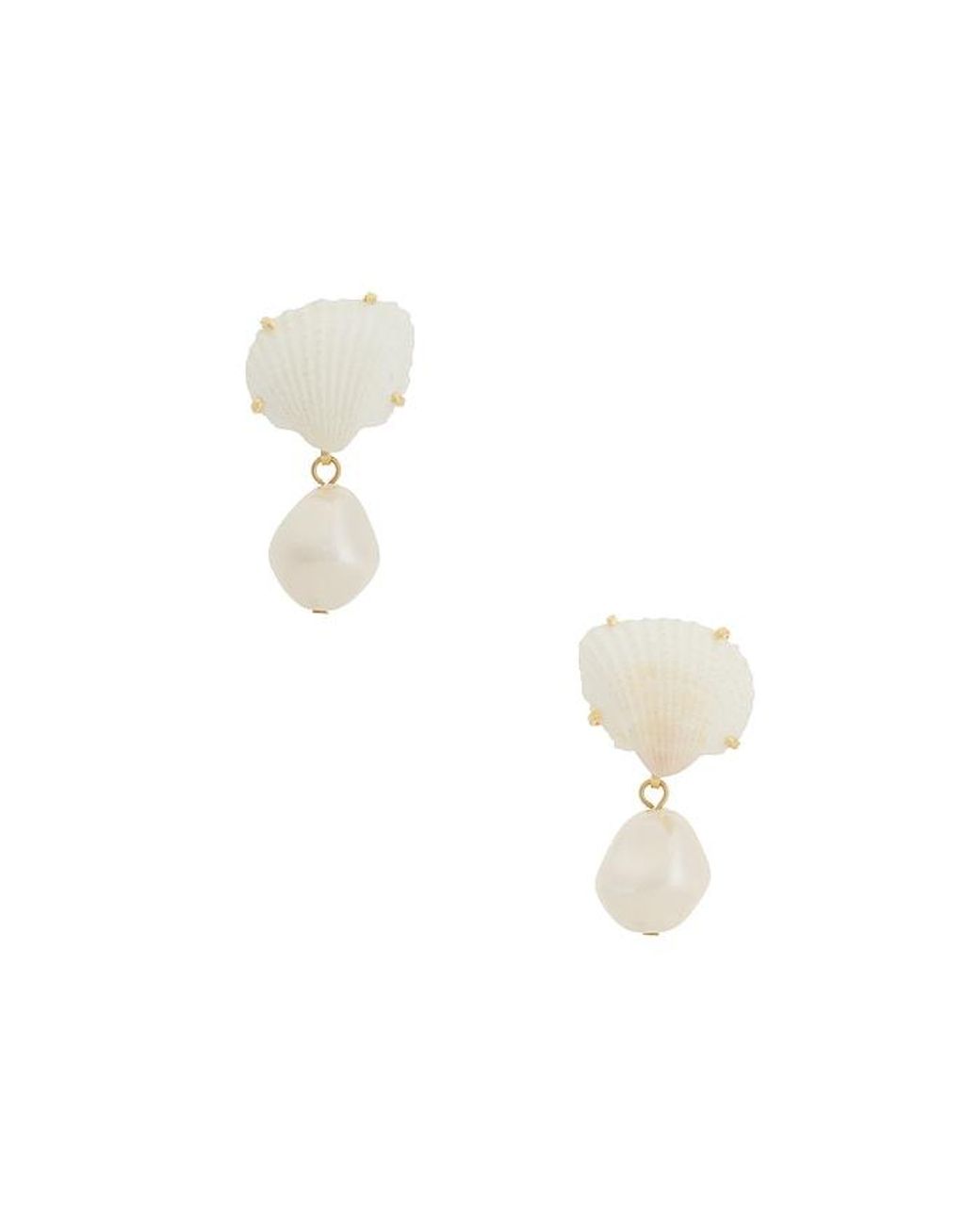 Jennifer Behr White Isola Earrings