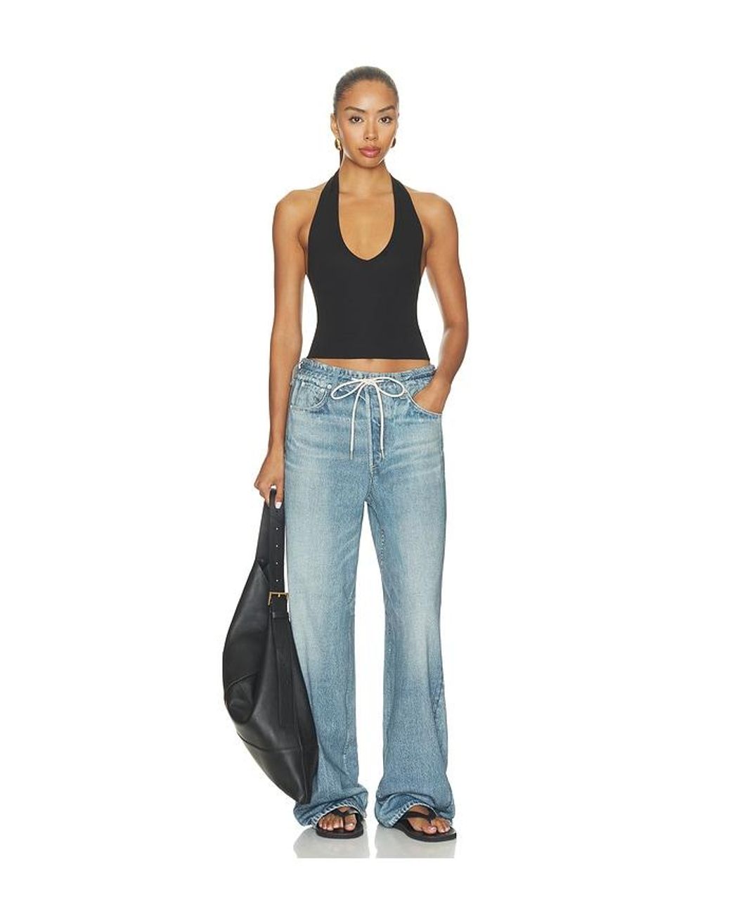 Rag & Bone Blue Miramar Terry Wide Pant