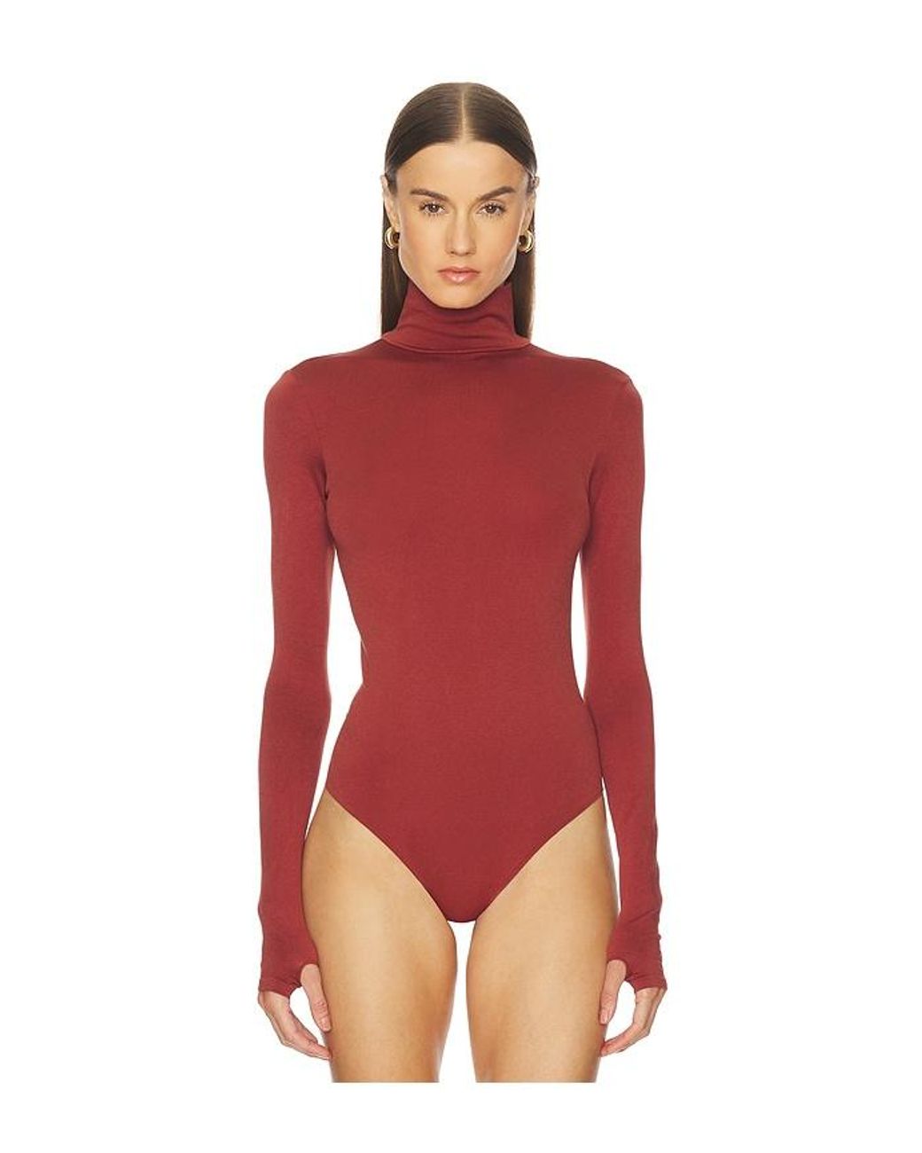 Commando Red Prima Ballet Turtleneck Bodysuit