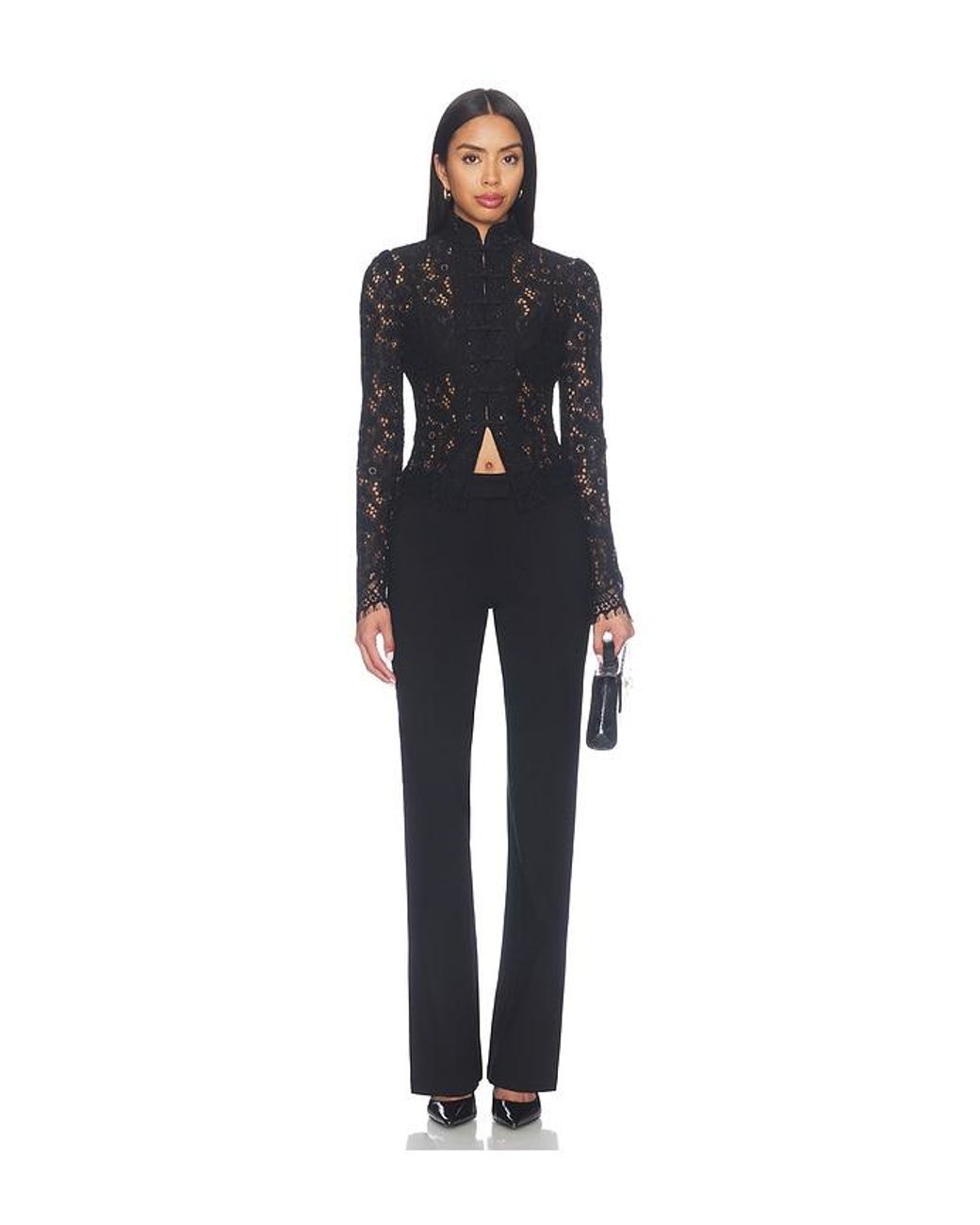 SAU LEE Black X Revolve Roberta Top