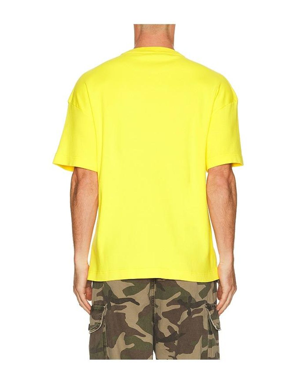 Palm Angels Yellow Palm Leaf Regular Tee for men