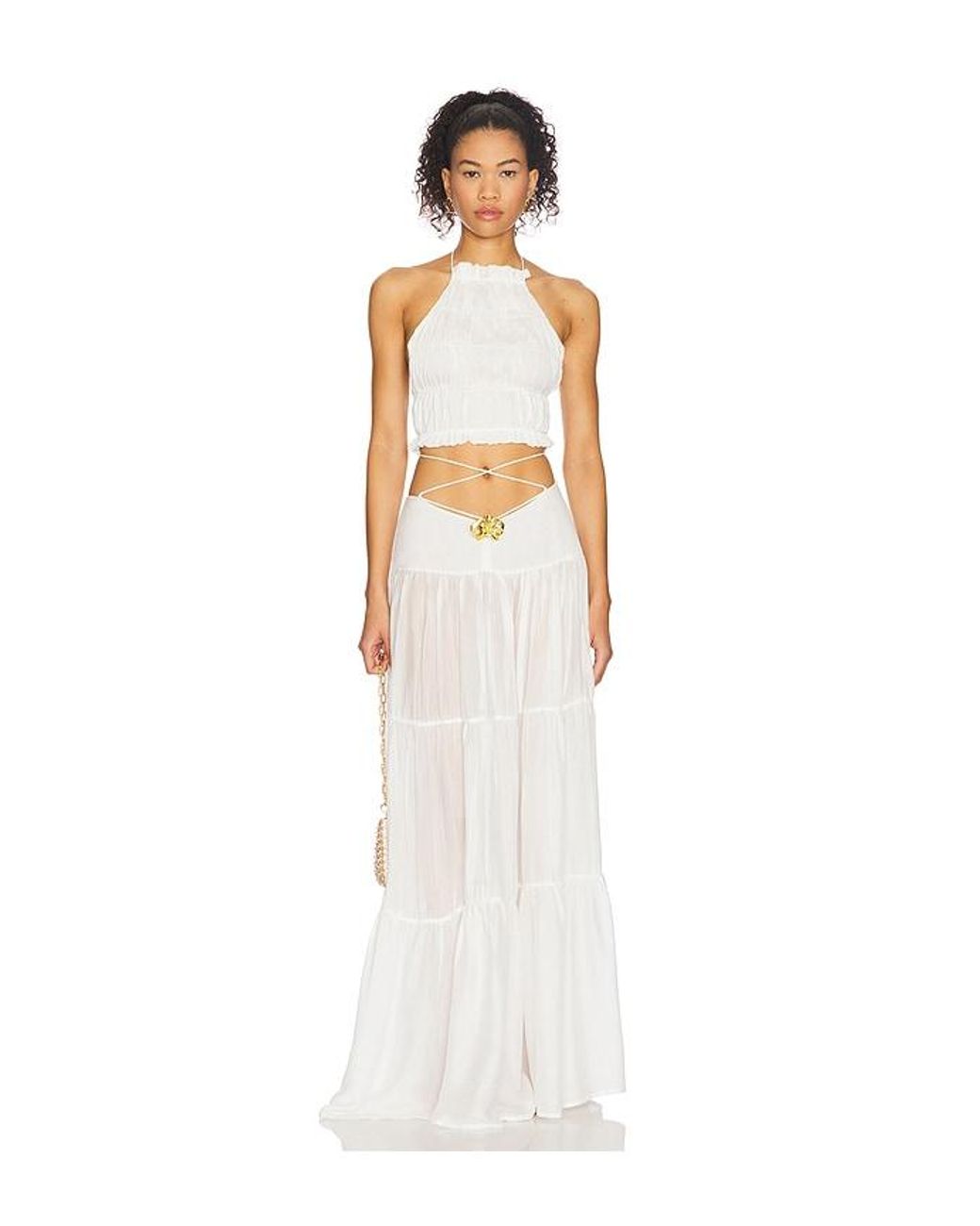 Cin Cin White Song Orchid Skirt
