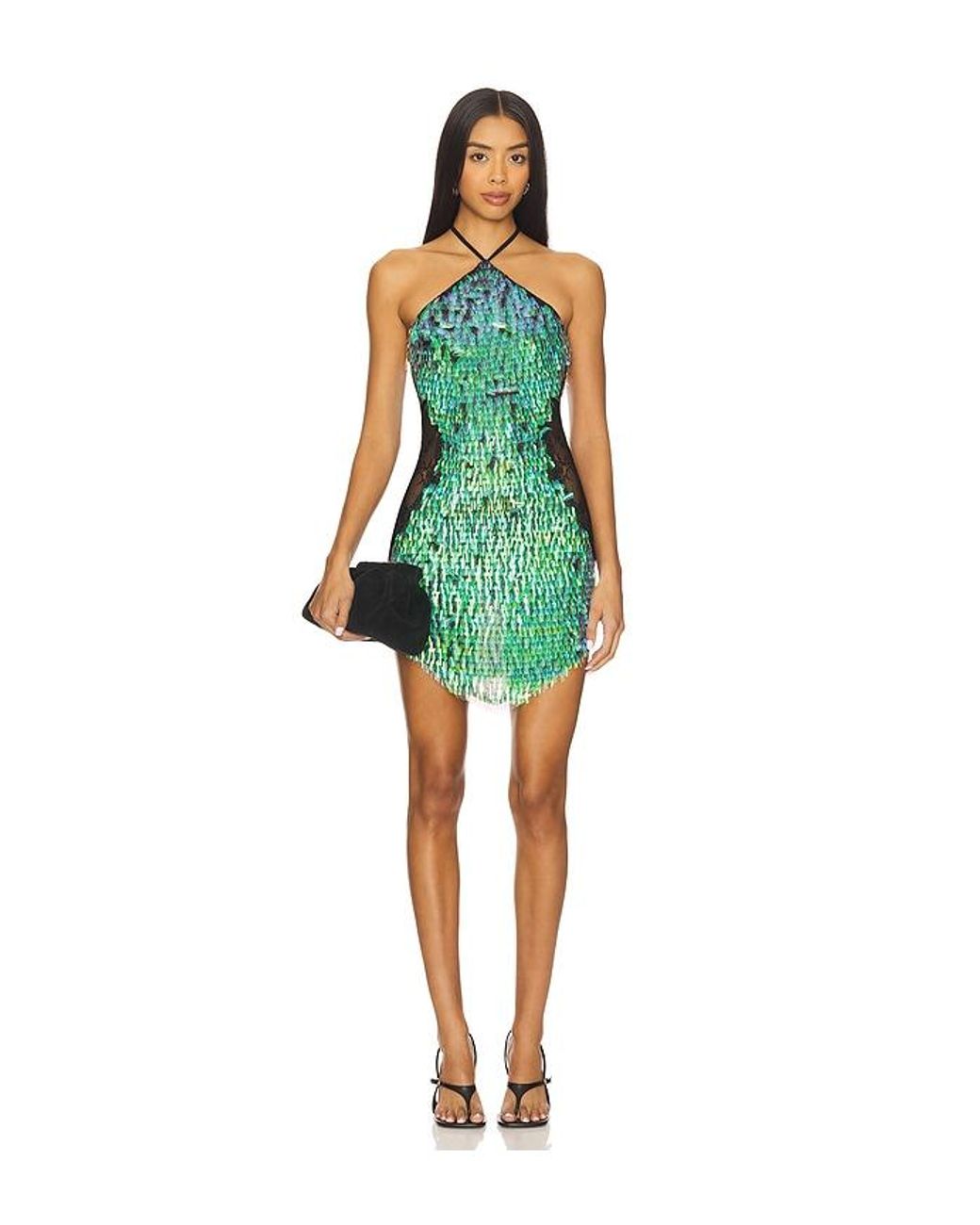 Kim Shui Sequin Mini Dress in Green | Lyst