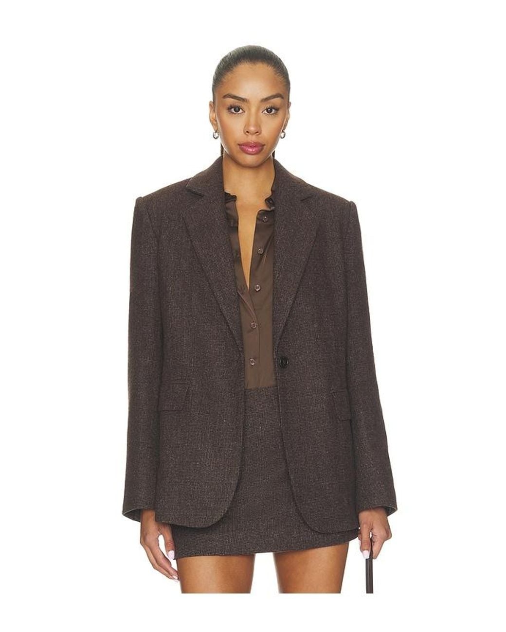 Elodie the Label Black Perrin Wool Blend Blazer