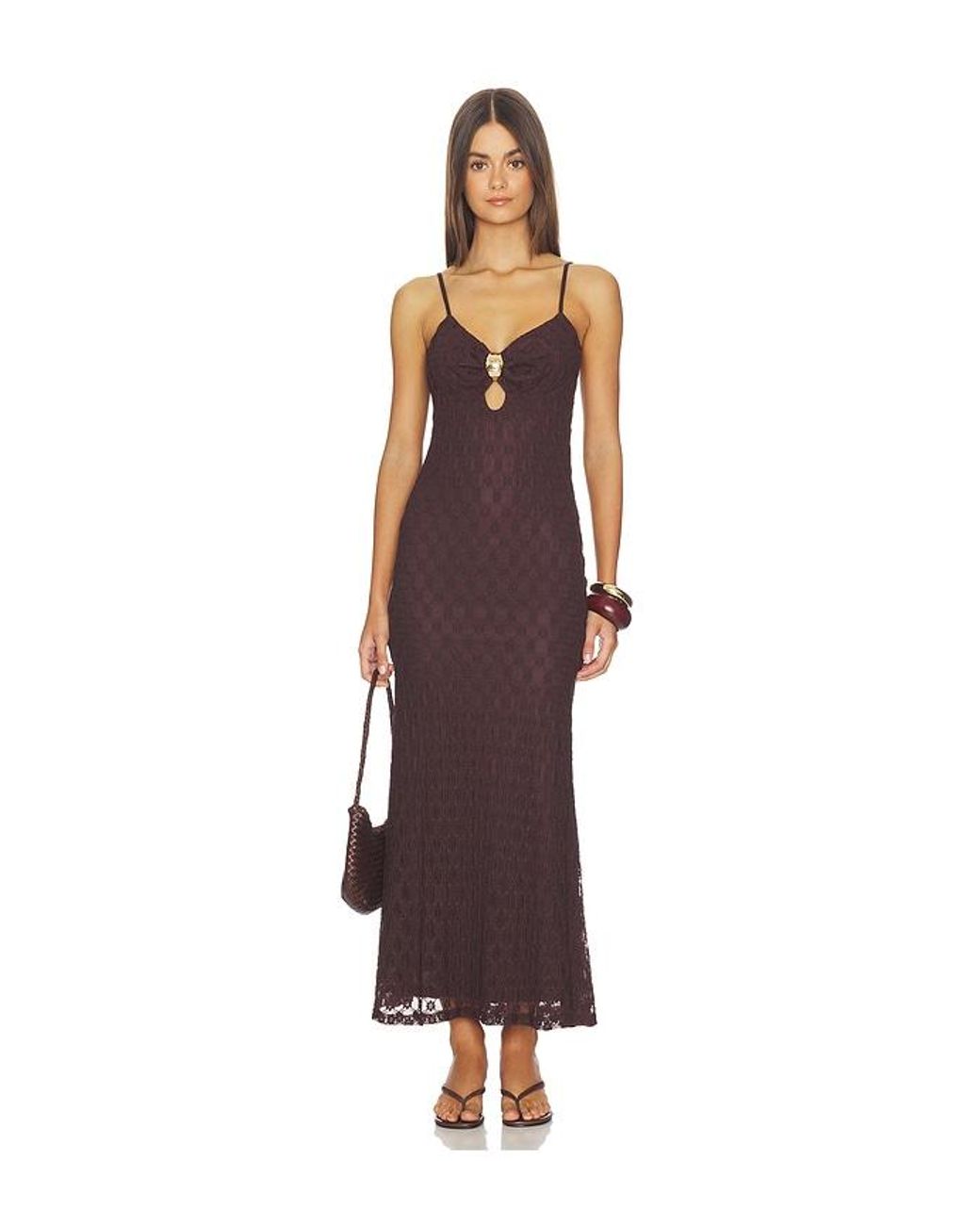 Bardot Brown Karla Clasp Dress