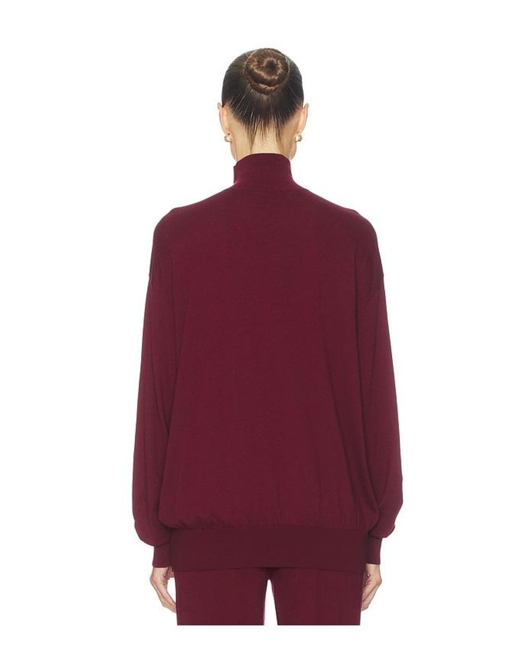 Helsa Red Madeira Oversized Turtleneck