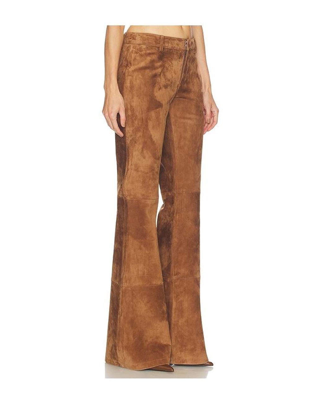 SAU LEE Brown Gael Suede Pant