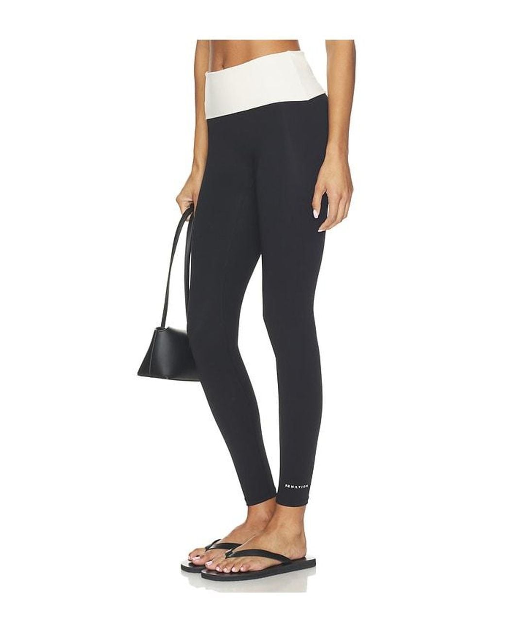 P.E Nation Black Fold Over Legging