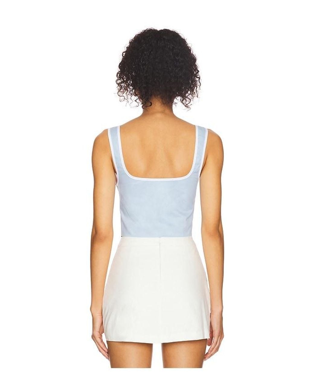MORE TO COME White Amelie Tie Front Top