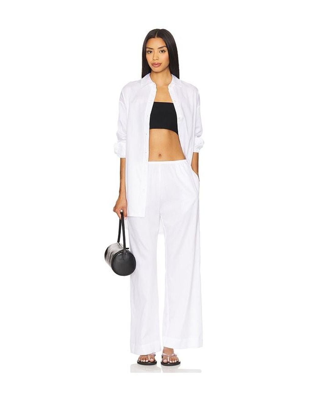 Leset White Yoko Pocket Pant