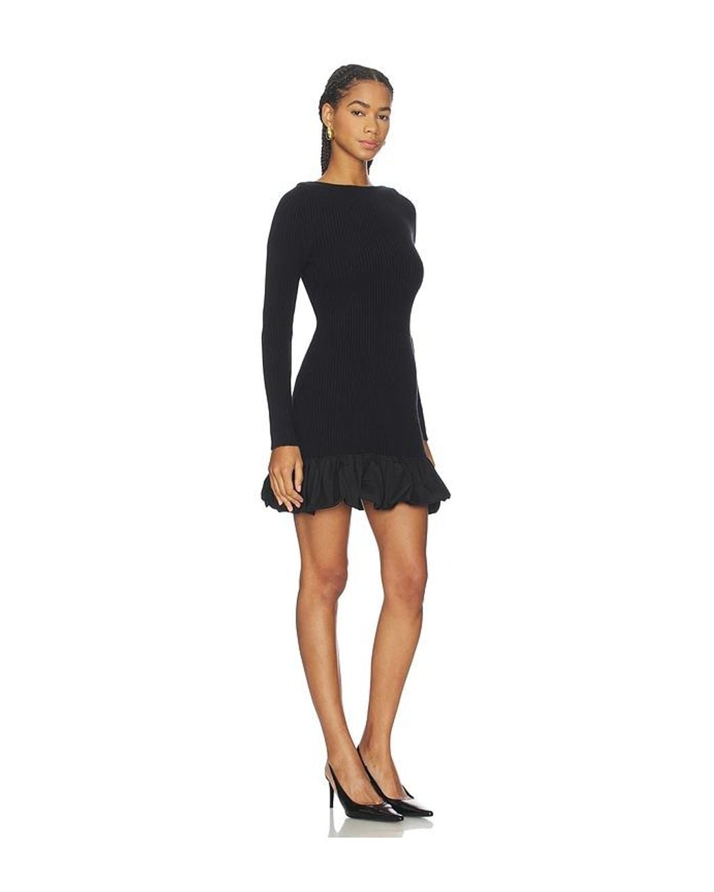 Astr Black Carlene Sweater Dress